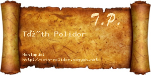 Tóth Polidor névjegykártya